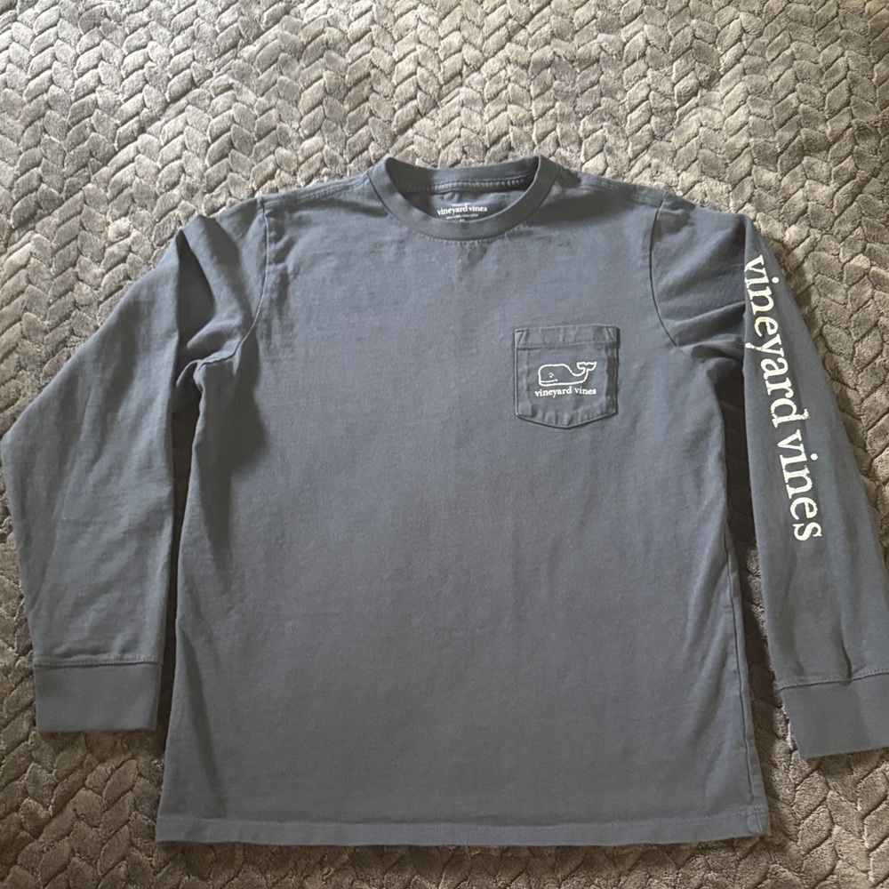 Vineyard Vines Navy Blue Long Sleeve Tee Kids Medium